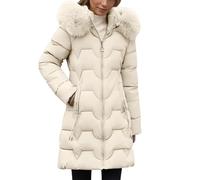 HELLORSOON Blouson Femme, Doudoune Longue Femme LéGèRe Polaire éPais Hoodie Polaires De RandonnéE Veste Polaire Sans Capuche Trench Coat Court Manteau Ado Fille