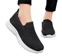HELLORSOON Chaussure Femme, Femmes Slip on Baskets Basket Femme Orthopedique Confortable Chaussures De Sport Confort Sports Fitness Tennis Outdoor Gym Jogging AthléTique Sneakers
