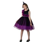 HELLORSOON Chauve-Souris Costume Costume Ensemble Robe, Halloween Cosplay Deguisement Halloween Zombie Fille DéGuisement pour Fille Clown DéGuisement SorcièRe 5 Ans