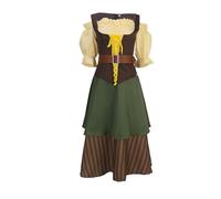 HELLORSOON Costume Bavaroise Femme, Costume Bavarois Femme Deguisement Oktoberfest Robe Set De Dirndl Pour Halloween, FêTe De La BièRe Deguisement Halloween American Nightmare