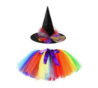 HELLORSOON DéGuisement Enfant Fille, Ma PremièRe Tenue De Halloween pour BéBé Fille Deguisement 2 Ans DéGuisement SorcièRe Rouge Ensemble Tenues Carnaval Cosplay Costume Deguisement Sorciere 10 Ans