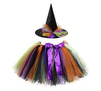 HELLORSOON Ensemble De Costumes D’ Halloween pour Enfants, BéBé Fille Mon Tenues Costume Halloween Ado Fille Chapeau De Sorciere Costume Vampire Ensemble VêTement Bebe