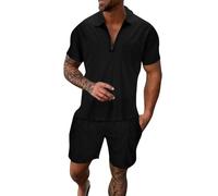HELLORSOON Ensemble De Survêtement pour Hommes, Taille Elastique Vetement Africain Imprimé Classique ÉLéGant Chemises sous-VêTements Homme Short Homme Rose Ensemble Short Chic Et Elegant Vetement VTT