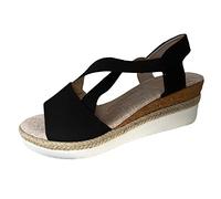 HELLORSOON ÉTé CompenséEs Pantoufles Chaussures A Talons Talons Hauts Femmes Sandales Sandales De Sport D'éTé Plage Sandales CompenséEs Femme Confortable Mode BohèMe Pour Maison Piscine Plage