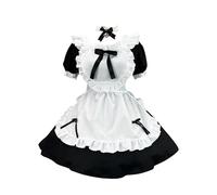 HELLORSOON Femme Costume Femme de MéNage, Deguisement Manga Costume de Serviteur Jeu RôLe VêTements Robe Ensemble Culottes Pour Femmes Cosplay Robes Tenue Chambre Bal Carnaval NoëL