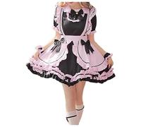 HELLORSOON French Maid Dress DéGuisement Cosplay Sweet Classic Lolita Fancy Apron Robe Kawaii Lolita Dress Femmes Cosplay Robes Ensemble de Chaussettes pour Femmes Enthusiasts