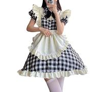 HELLORSOON Maid Costum Femme, Deguisement Halloween Femme Costume de Serviteur de Jeu RôLe VêTements Robe Servante Ensemble Culottes Pour Femmes Cosplay Robes Pour Halloween SoiréE Bal Masqué