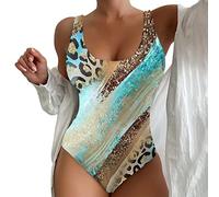 HELLORSOON Maillot De Bain Femme 1 PièCes,Maillot De Bain Sportif Le ContrôLe du Ventre Push Up Maillot De Bain Femme 1 Pieces Sport Push-Up Monokini Froncé Maillot De Bain Sport