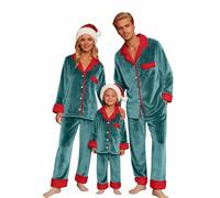 HELLORSOON Pyjama de Noel Famille Pyjama Femme Hiver Polaire Ensembles de Pyjamas Noël Famille Christmas pour Hommes Femmes Enfants BéBé