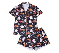 HELLORSOON Pyjama Halloween Femme Ensemble De Costume pour Femme avec Imprimé Halloween, Tenue DéContractéE 2 PièCes pour La Vie Quotidienne, Mode Confortable Toutes Les Quatre Saisons Pyjama