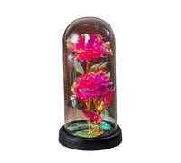 HELLORSOON Rose ÉTernelle,Couvercle En Verre DéCoration Rouge Rose Eternelle Cadeau Fete Des Meres Rose EnchantéE Cadeaux Anniversaire Femme Cadeaux Saint Valentin Femme