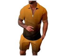 HELLORSOON Survêtement de Sport pour Homme Short + Tee Shirt à Manches Courtes Couleur Unie Chemise Noire Homme Gym Sports Fitness VêTements Short+ Ensemble Tee Shirt Rose Survetement Paris