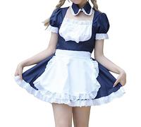 HELLORSOON Tenue de Maid, DéGuisement Cosplay Maid Dress Costume de NoëL Femme Robe Kawaii Ensemble Culottes Pour Femme Femmes Cosplay Robes Pour Halloween SoiréE Bal Masqué