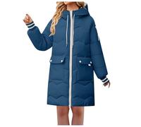 HELLORSOON Veste Polaire Femme, Doudoune Femme Longue Mode Pluie ImperméAble Parka 2025 Veste Softshell Manteau Long Hiver Doudoune Chaude Manteau Hiver Chic Et Chaud
