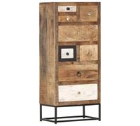 Helloshop26 Armoire à tiroirs 45 x 30 x 105 cm avec 8 tiroirs Style Industriel Ambiance Unique en Bois de récupération Marron 02_0046474