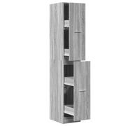 Helloshop26 Armoire apothicaire 30 x 41 x 175 cm Grand Espace de Rangement Design Moderne en Bois d'ingénierie Gris 02_0055654