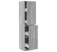 Helloshop26 Armoire apothicaire Classique Rangement 40 x 41 x 174 cm Espace organisé Pratique Style Sonoma Gris 02_0055672