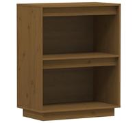 Helloshop26 Armoire Console en Bois de pin Massif avec Rangement 60 x 34 x 75 cm Design Rustique Cosy en Bois Marron Miel 02_0048112