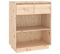 Helloshop26 Armoire Console Rustique Grande capacité 60 x 34 x 75 cm en Bois de pin Naturel 02_0048114