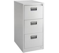 Helloshop26 Armoire de Bureau verrouillable étagère Meuble 3 tiroirs Gris 08_0000375