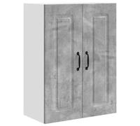 Helloshop26 Armoire de Cuisine Moderne rectangulaire 60 x 31 x 80 cm Grand Espace de Stockage épuré en Bois d'ingénierie Gris béton 02_0053726