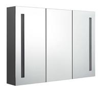 Helloshop26 Armoire de Salle de Bain à Miroir LED 89 x 14 x 62 cm Gris 02_0006575