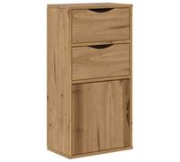 Helloshop26 Armoire latérale avec tiroirs Rustique Charme Classique 40 x 24 x 79 cm en pin Massif Miel 02_0058044