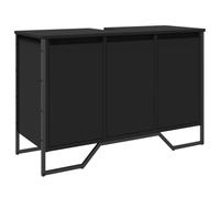 Helloshop26 Armoire lavabo de Salle de Bain Design Minimaliste 91 x 35 x 60 cm avec Grand Espace de Rangement en Bois Noir 02_0049573