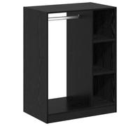 Helloshop26 Armoire Moderne rectangulaire avec 3 étagères Espace de Rangement généreux intérieur en Bois d'ingénierie chêne Noir 02_0052520
