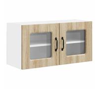 Helloshop26 Armoire Murale de Cuisine Moderne rectangulaire 80 x 31 x 40 cm Grande capacité en Bois d'ingénierie chêne Sonoma 02_0053625