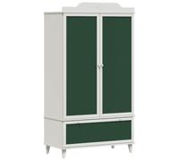 Helloshop26 Armoire rectangulaire avec tiroir et Porte Tableau Noir pour Chambre d'enfant 90 x 45 x 165 cm en Bois Blanc 02_0058620