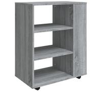 Helloshop26 Armoire roulante Moderne avec roulettes 60 x 35 x 75 cm Espace de Rangement Pratique Design Sonoma Gris 02_0048257