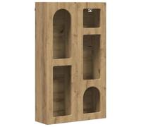 Helloshop26 Armoire Suspendue Moderne avec étagères 59 x 20 x 100 cm pour Rangement Pratique en Bois d'ingénierie chêne Artisanal 02_0054799