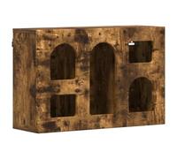 Helloshop26 Armoire Suspendue Moderne rectangulaire 60 x 20 x 40 cm Grand Espace de Rangement en Bois d'ingénierie chêne fumé 02_0054805