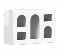 Helloshop26 Armoire Suspendue Moderne rectangulaire avec étagères 60 x 20 x 40 cm en Bois d'ingénierie Blanc Brillant 02_0054804