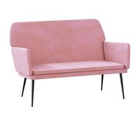 Helloshop26 Banc Banquette Rose 108 x 79 x 79 cm Velours 02_0010705
