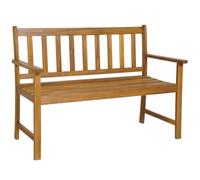 Helloshop26 Banc de Jardin 122 x 56,5 x 86 cm Charge 360 kg Design Rustique en Bois d'acacia Naturel 20_0010545