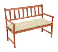 Helloshop26 Banc de Jardin Meuble de Patio d'extérieur terrasse avec Coussin 120 cm Bois d'acacia Massif 02_0011356