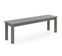Helloshop26 Banc de Jardin sans Dossier 140 x 35 x 45 cm Charge 340kg Ambiance Cosy Design Rustique en HDPE Gris 20_0010560