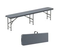 Banc Pliable 180 X 30 X 43 Cm Capacité 600 Kg Design Pratique Et Décoratif En Hdpe Gris Helloshop26 20_0010583 Multicolore