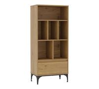 Helloshop26 Bibliothèque 137 x 60 x 35 cm Effet chêne foncé 03_0008990