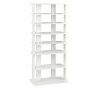 Helloshop26 Bibliothèque 47 x 25,5 x 110 cm Double rangée Design Vertical Anti-basculement en Bois Blanc 20_0012823