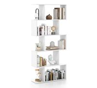 Helloshop26 Bibliothèque 5 Niveaux séparateur de pièce 70 x 23,5 x 158 cm Design Moderne en Bois d'ingénierie Blanc 20_0015032