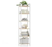 Helloshop26 Bibliothèque 6 Niveaux étagère Livres Meuble de Rangement Ouvert pour Bureau Salon Chambre 40 x 30 x 178,6 cm Blanc 12_0004190