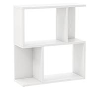 Helloshop26 Bibliothèque à 3 Niveaux 50 x 17,5 x 55,5 cm Rangement Pratique Style Moderne en Bois Blanc 20_0015274