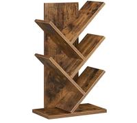 Helloshop26 Bibliothèque Arbre bibliothèque sur Pied à 5 Niveaux étagère d’Angle Gain de Place avec étagères pour Chambre Salon Bureau Marron 12_0004212