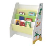 Helloshop26 Bibliothèque Design pour Salon étagère Style Original fisterra pour Enfant avec 4 Compartiments Ouverts Blanc/Vert/Jaune 03_0006479