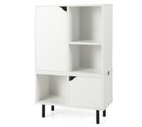 Helloshop26 Bibliothèque empilable Meuble de Rangement 60 x 30 x 96,5 cm avec étagères Ajustables Moderne en Bois d'ingénierie Blanc 20_0020080