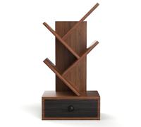 Helloshop26 Bibliothèque en Forme d'arbre 30 x 17,5 x 60 cm Pratique et compacte Style scandinave en Bois d'ingénierie Marron 20_0015035