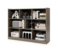 Helloshop26 Bibliothèque Enfants à 3 Niveaux 122 x 32 x 93 cm Espace de Rangement Pratique Style Moderne en Bois Gris 20_0010672